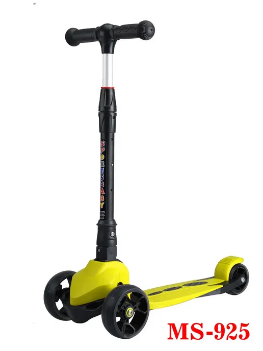 Sportsbaby Самокат MS-925 складной со светящимися, желтый, фото 4