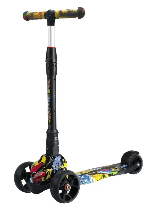 Sportsbaby Самокат MS-926 складной со светящимися, черный