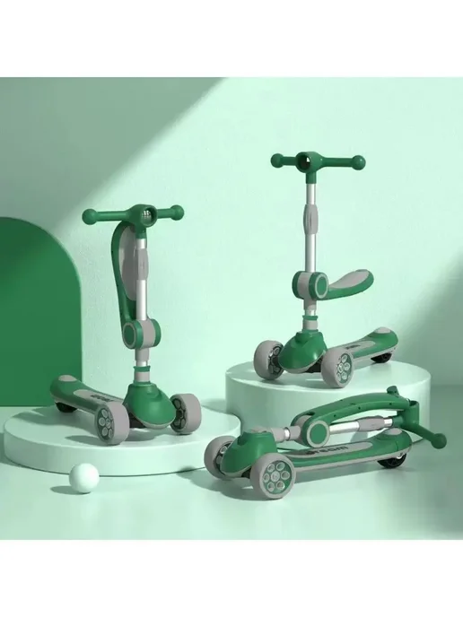 Sportsbaby Трехколесный самокат беговел MS-944 Dream, зеленый, фото 2