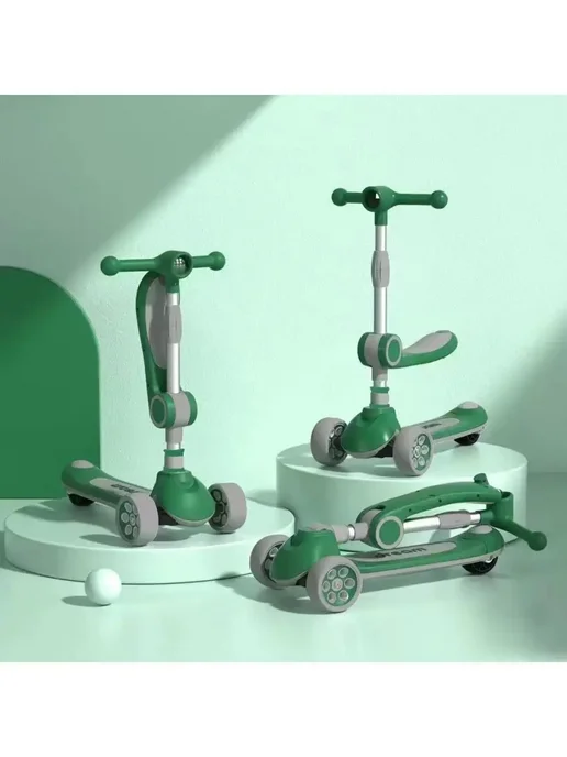 Sportsbaby Трехколесный самокат беговел MS-944 Dream, зеленый, фото 3