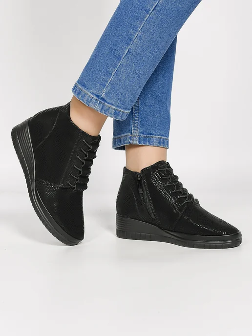 Chici Shoes Полусапожки на танкетке демисезонные короткие, вариант, фото 3