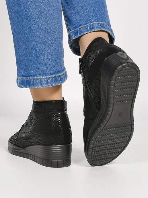 Chici Shoes Полусапожки на танкетке демисезонные короткие, вариант, фото 5