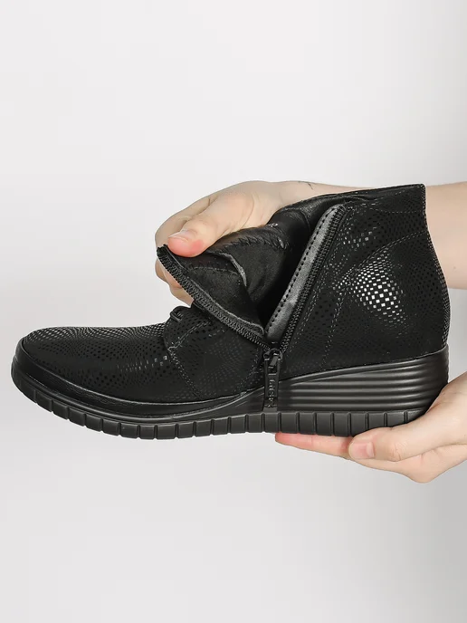 Chici Shoes Полусапожки на танкетке демисезонные короткие, вариант, фото 6