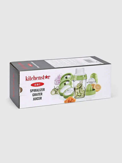 Kitchenstar Соковыжималка-терка механическая с ручкой 8в1, белый, фото 5