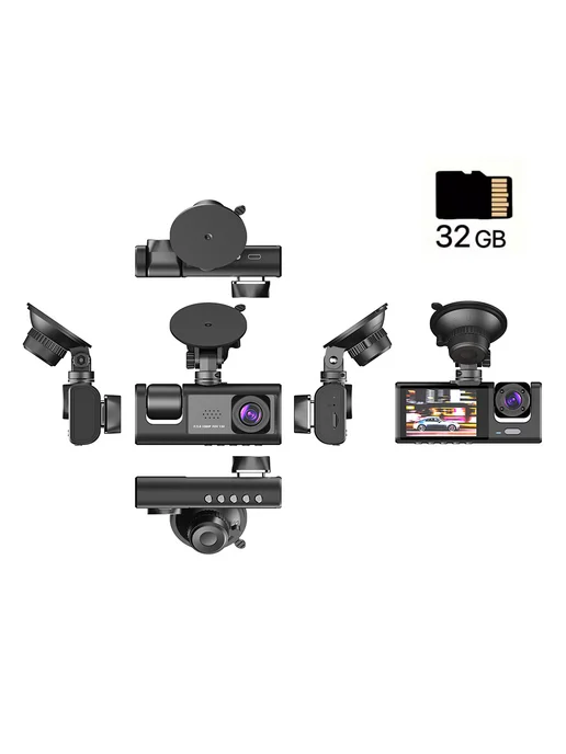 Видеорегистратор 3 канала Front Rear IP 1080P без SD, 32 ГБ, фото 6