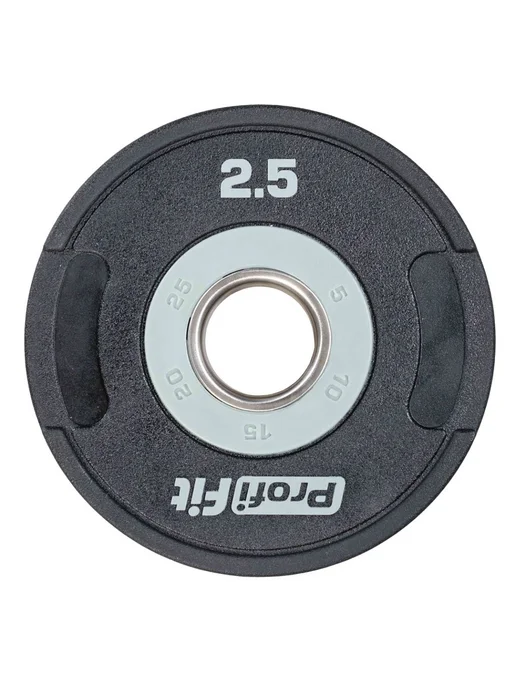 PROFI-FIT Блин для штанги полиуретановый D51 мм 2,5 кг, 2,5 кг, фото 3