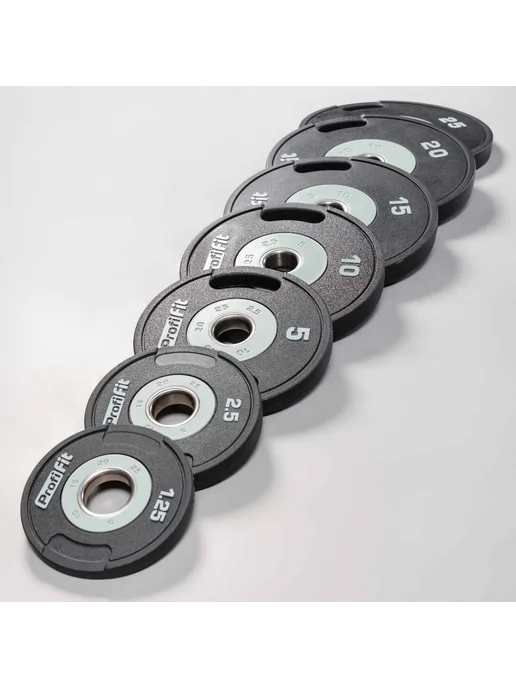 PROFI-FIT Блин для штанги полиуретановый D51 мм 2,5 кг, 2,5 кг, фото 5