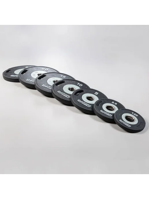 PROFI-FIT Блин для штанги полиуретановый D51 мм 2,5 кг, 2,5 кг, фото 7