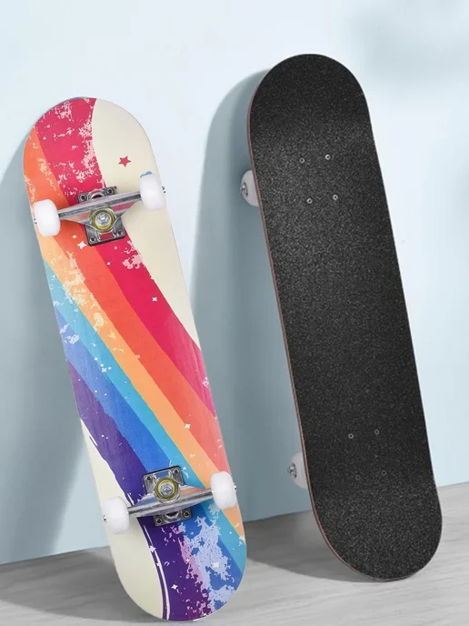 MJSTR Детский скейтборд для подростков 80*20cm, белый, фото 3