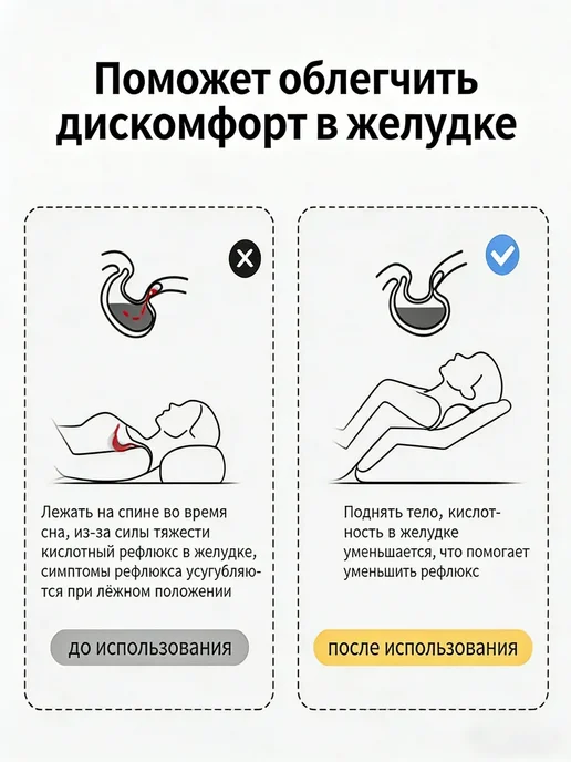 Ортопедическая подушка для сна с корректировкой осанки, серый, фото 2