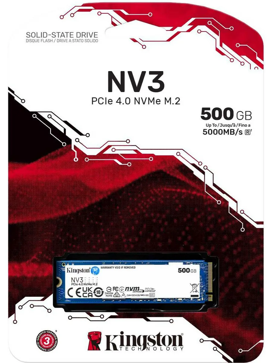 Kingston Твердотельный накопитель SNV3S 500G