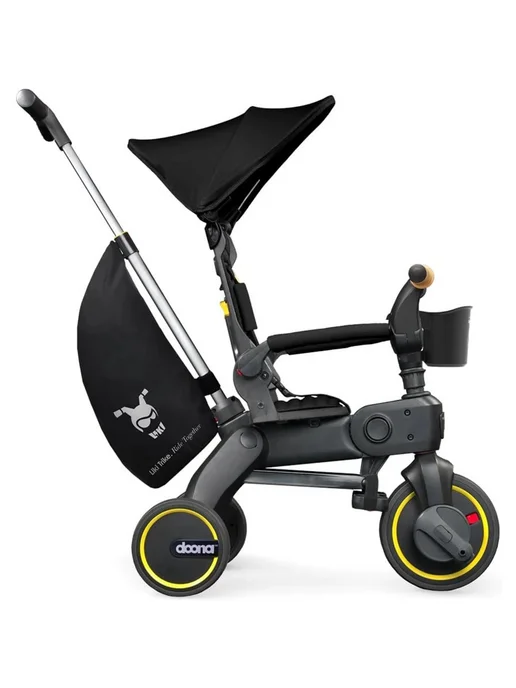 Doona Складной трехколесный велосипед Liki Trike S5 Nitro Black, черный, фото 2
