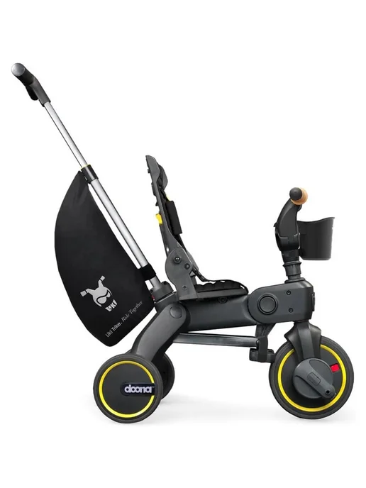 Doona Складной трехколесный велосипед Liki Trike S5 Nitro Black, черный, фото 3