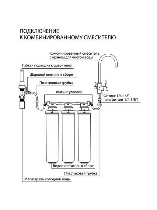 Lemark Фильтр под мойку 9920087 для очистки воды трехступенчатый, вариант, фото 8