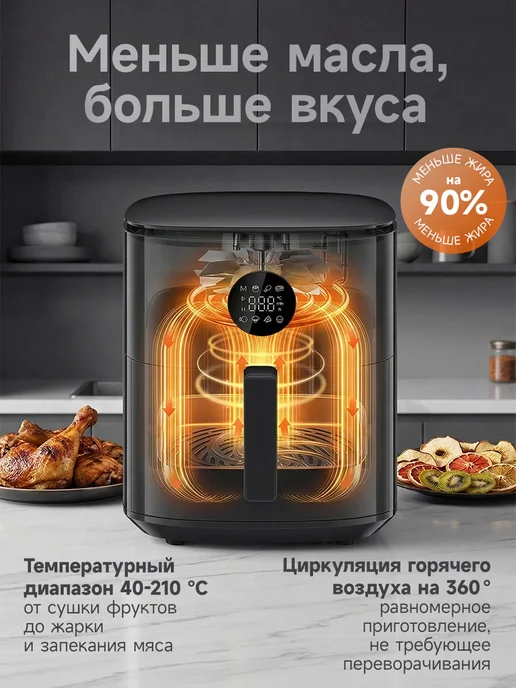 Xiaomi Аэрогриль Air Fryer 6.5L, 6,5 л, фото 3
