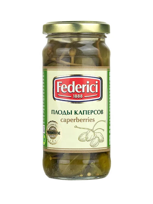 Federici Каперсы плоды маринованные, 230 г, 230 г