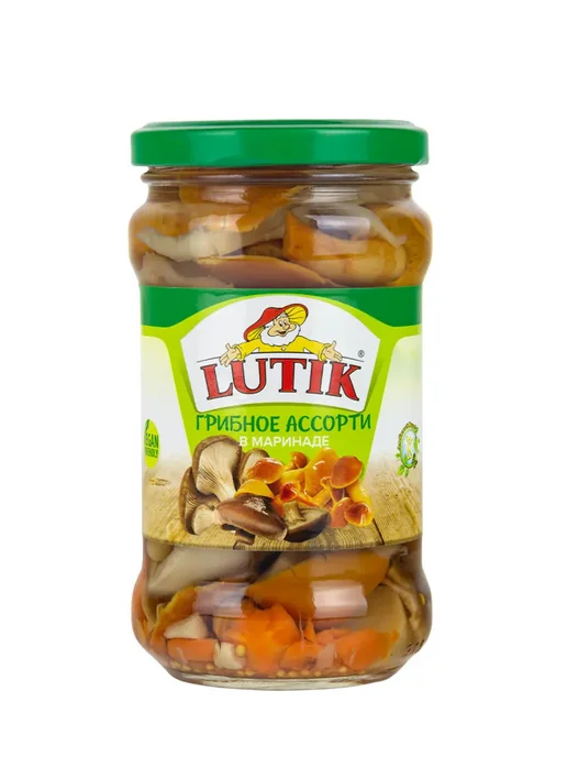 LUTIK Шампиньоны резаные, 425мл, 314 мл