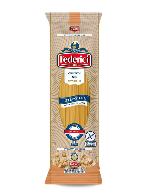 Federici Макароны Перья рифленые без глютена №23, 400г, 250 г