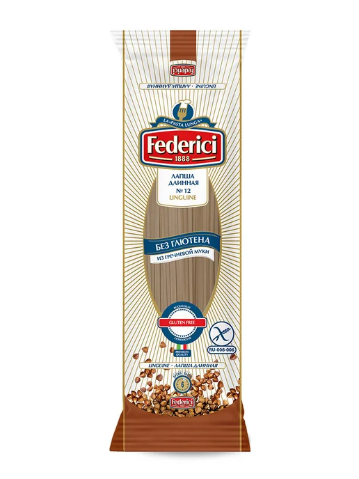 Federici Макароны Лингвини без глютена №12, 400г, 250 г