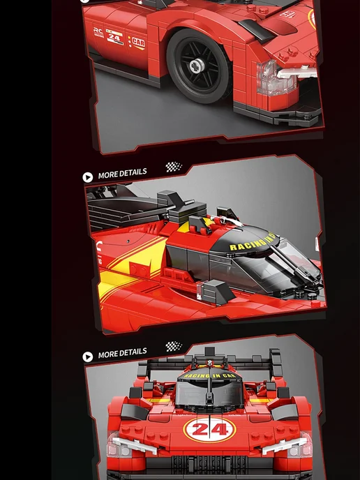 LEGO Конструктор Суперкар 1370 деталей, красный, фото 7