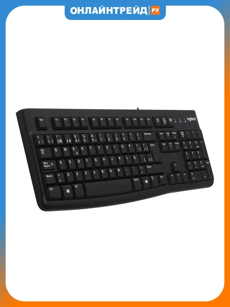 LOGITECH Клавиатура K120 Keyboard USB Black