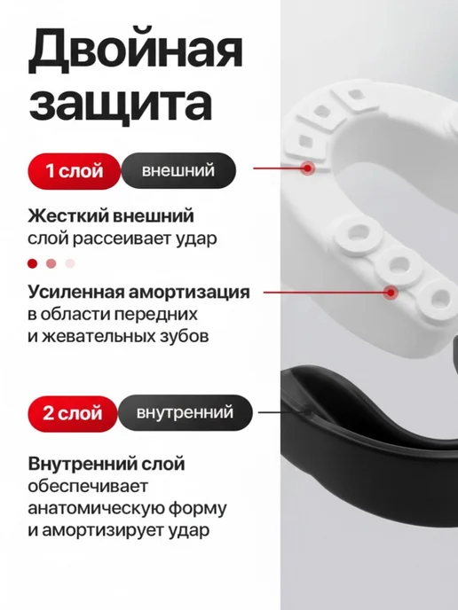 Нет бренда Капа спортивная боксерская для зубов взрослая, вариант, фото 2