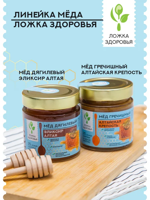 Ложка Здоровья Мёд натуральный гречишный алтайский, ст.б. 250 гр, 250 г, фото 7