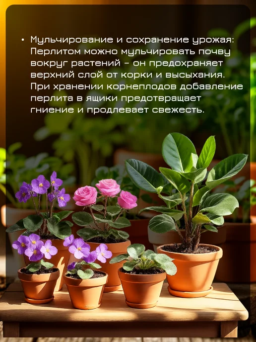 Сила Сада Перлит дренаж для комнатных растений и рассады 2л Агроперлит, 1 л, фото 8