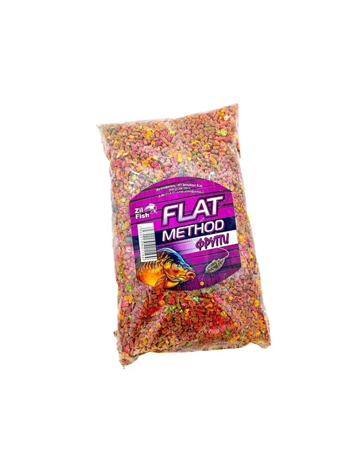 Family Joys Home Прикормка "Zil Fish" Flat Method "Фрутти" 500г, 500 г, фото 6