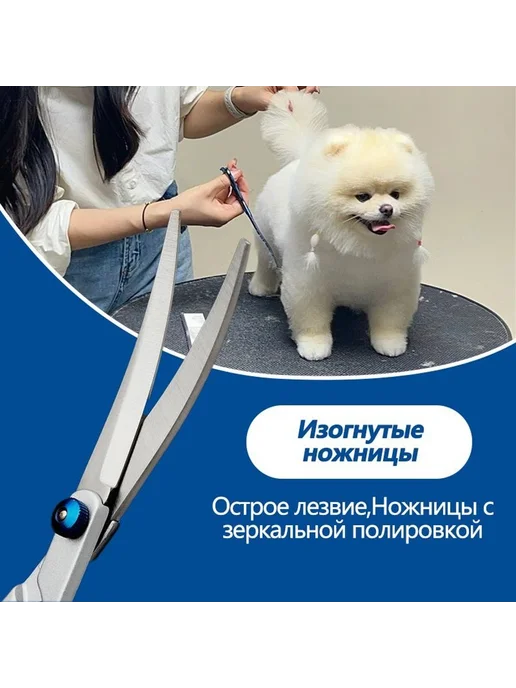 Набор ножниц для груминга собак и кошек, 6 в 1, нерж. сталь, вариант, фото 2