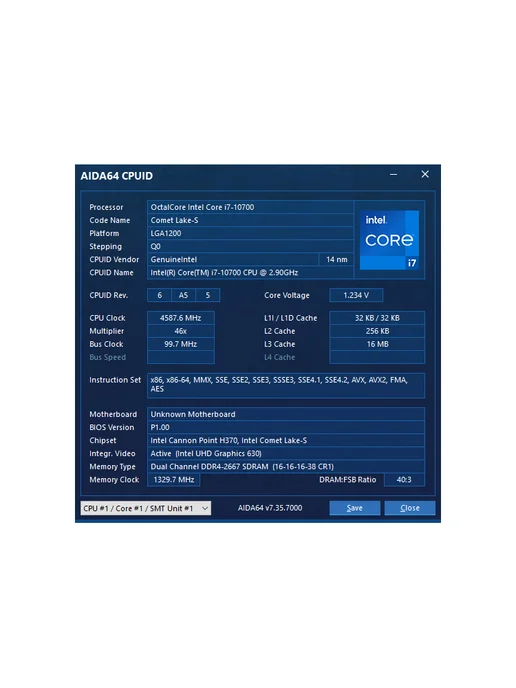 Intel Процессор Core i7-10700, вариант, фото 4