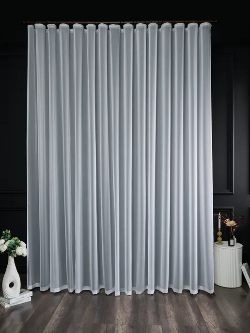 Alya-Home Тюль вуаль готовая 200х250 см для гостиной и спальни, 200x250 см, фото 6
