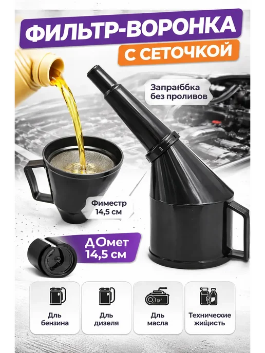 воронка с фильтром для жидкостей, вариант