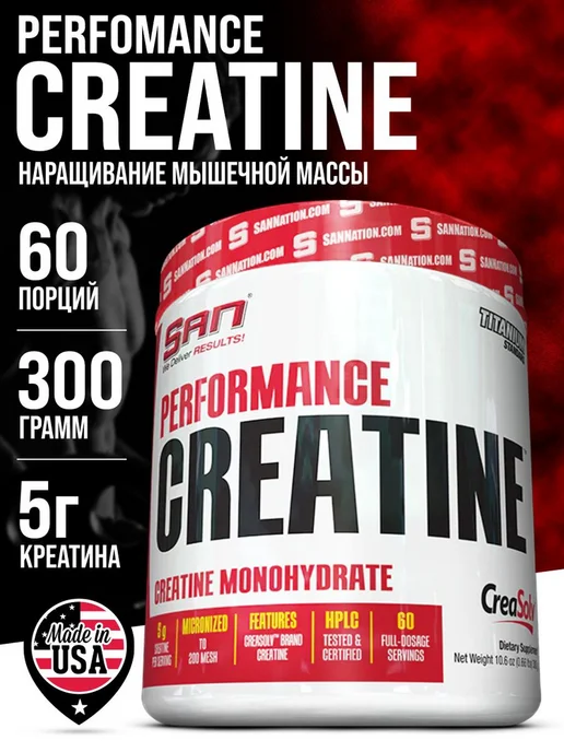 SAN Креатин моногидрат микронизированный Creatine 300 грамм, вариант
