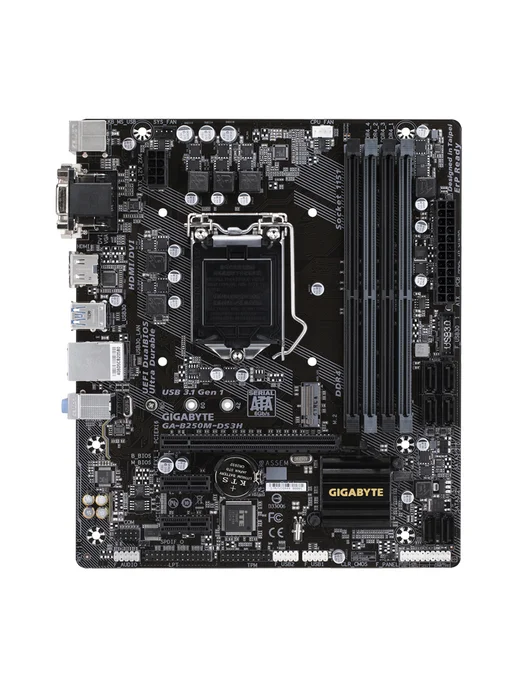 Gigabyte Mатеринская плата B250M-DS3H LGA1151 4*DDR4, черный, фото 2