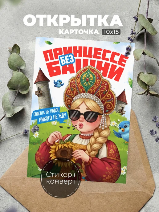 История открыток Прикольная открытка подруге, вариант
