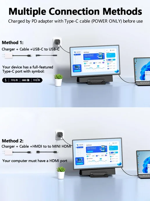 LAPTOMO 23,8 "портативный монитор поворотный и съемный, D1, вариант, фото 6