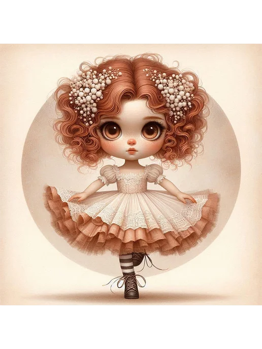 5D Алмазная мозаика Tutu Girl 45x45см, полная частичная AB, 45x45 см, фото 2