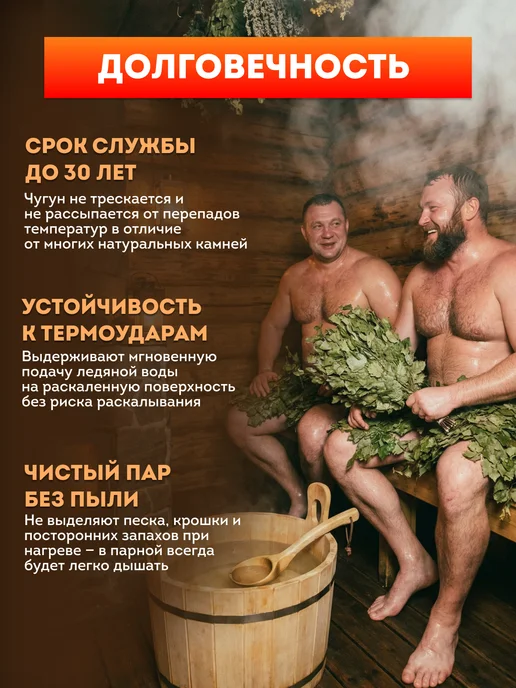 Камни для бани "Шишка Гигант"-6шт, 3 шт, фото 5