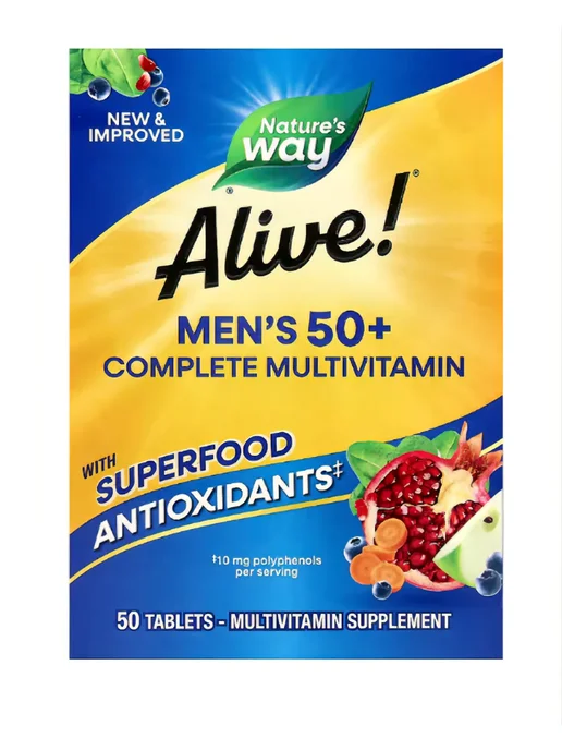 Nature's way Alive мультивитаминный комплекс для мужчин 50+ таблеток, вариант