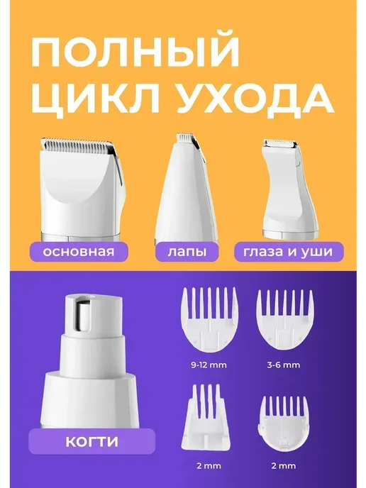 Мощная профессиональная машинка для стрижки собак и кошек, белый, фото 2