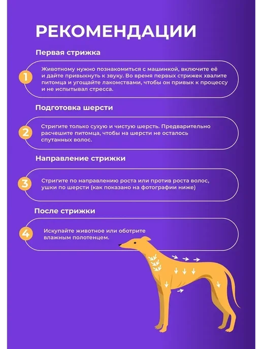 Мощная профессиональная машинка для стрижки собак и кошек, белый, фото 8