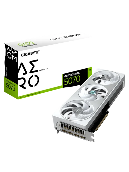Gigabyte Видеокарта GV-N5070AEROOC-12GD, серый