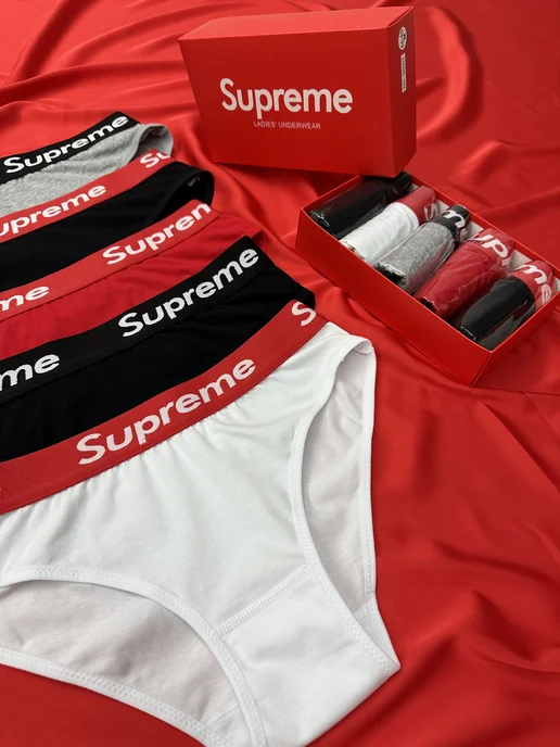 CALVIN KLEIN Трусы слипы в стиле Supreme набор в коробке, черный, фото 3