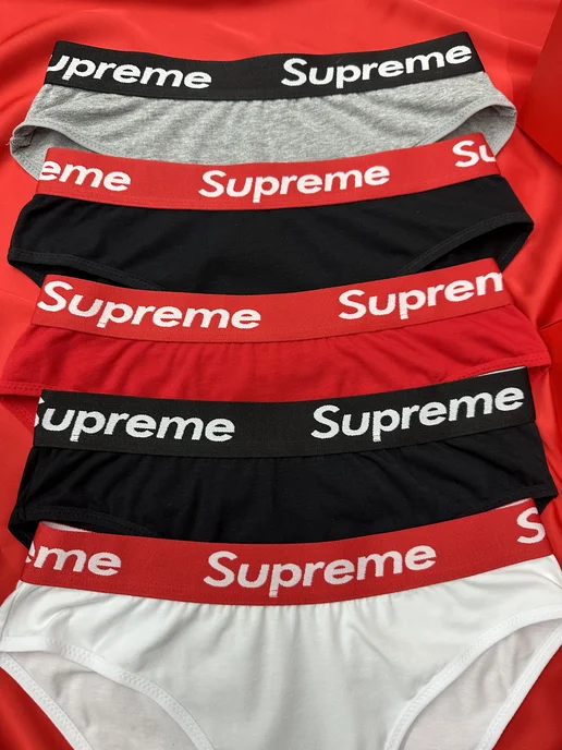 CALVIN KLEIN Трусы слипы в стиле Supreme набор в коробке, черный, фото 4