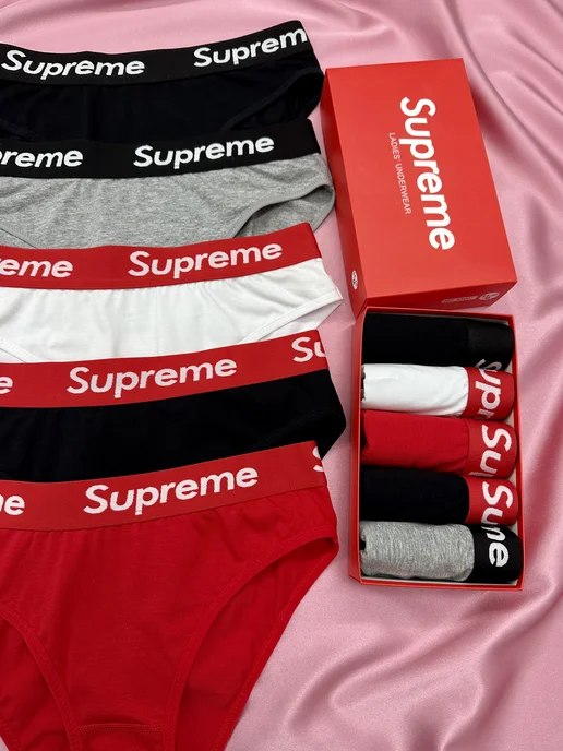 CALVIN KLEIN Трусы слипы в стиле Supreme набор в коробке, черный, фото 6