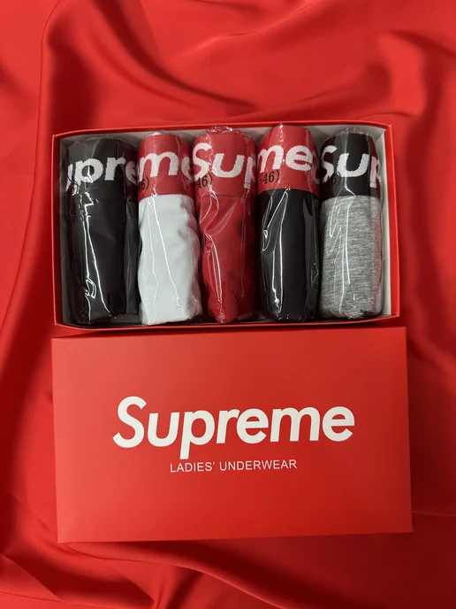 CALVIN KLEIN Трусы слипы в стиле Supreme набор в коробке, черный, фото 7