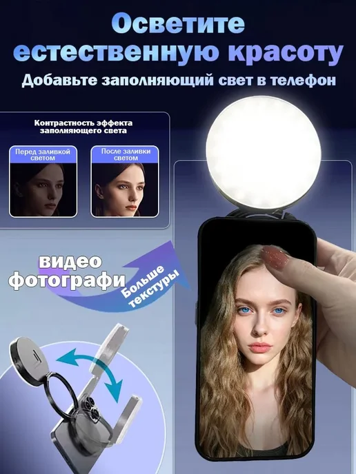 Подсветка мобильного телефона, белый