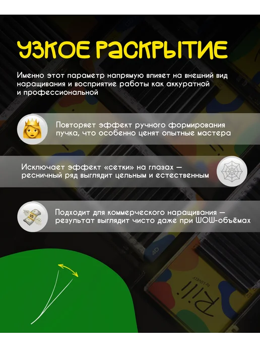RILI Ресницы черные в пучках 4D - 12 линий - MIX (D 0.07 8-14мм), черный, фото 6