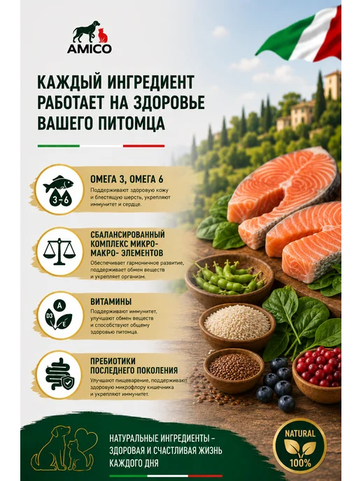 Сухой корм Amico для собак, мелкие, мясо, 0,8 кг, фото 5